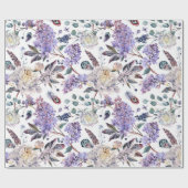 Lilacs und Peonies-Blume Geschenkpapier (Flach)