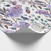 Lilacs und Peonies-Blume Geschenkpapier (Ecke)