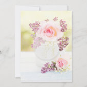 Lilacs und Rose Vintage Wedding Brautparty Einladung (Rückseite)