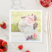 Lilacs und Rose Vintage Wedding Serviette (Beispiel)