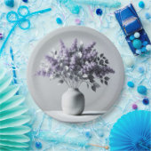 Lilacs und Silver Leaf Bouquet Pappteller (Party)