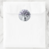 Lilacs und Silver Leaf Bouquet Runder Aufkleber (Tasche)