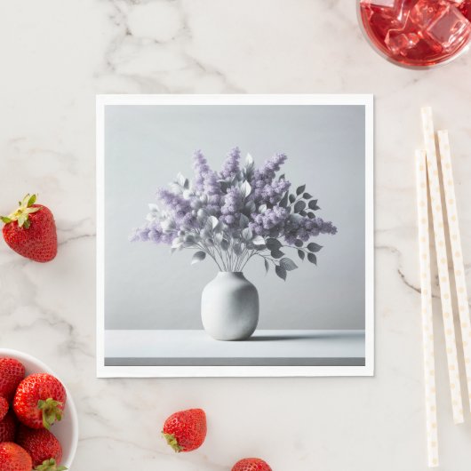 Lilacs und Silver Leaf Bouquet Serviette (Beispiel)