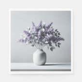 Lilacs und Silver Leaf Bouquet Serviette (Vorderseite)
