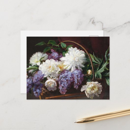 Lilacs und Torbäume Kunst des Blumenhandels Postkarte (Vorderseite/Rückseite Beispiel)