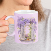 Lilacs Window Blume Lavendelmonogramm