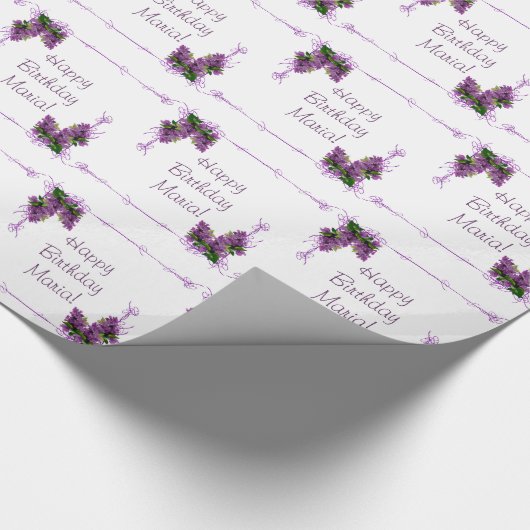 Lilacs Wrapping Paper Geschenkpapier (Ecke)