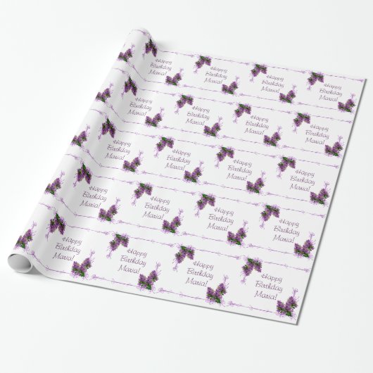 Lilacs Wrapping Paper Geschenkpapier (Ungerollt)