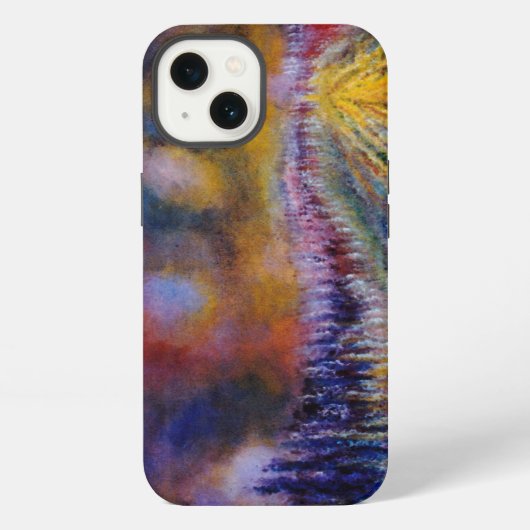 Lilaer Pfad iPhone Hülle (Rückseite)
