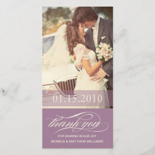 LILAFARBENE SCHRIFT DANKSAGUNG HOCHZEIT DANKSAGU DANKESKARTE