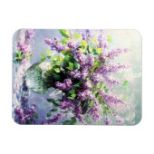 Lilafarbener Fliederstrauß in Blüte Magnet (Horizontal)