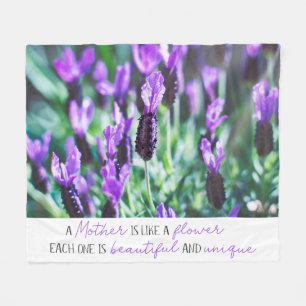 Lilafeld Blumen Muttertag lila Blumen Fleecedecke