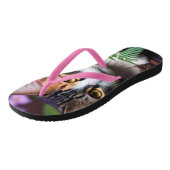 Lilah, die Tortoiseshell: Eine hübsche Katze Badesandalen (Schrägansicht)