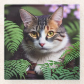Lilah, die Tortoiseshell: Eine hübsche Katze Glasuntersetzer (Vorderseite)