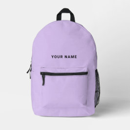 Lilahellblauer Rucksack mit individuellem Namen