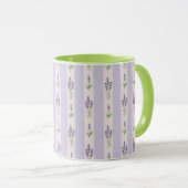 Lilamuster Tasse (VorderseiteRechts)