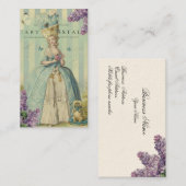 Lilas au printemps, auf Elfenbein, Visitenkarte (Vorne/Hinten)