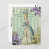 Lilas au printemps mit lilacs postkarte (Vorne/Hinten)