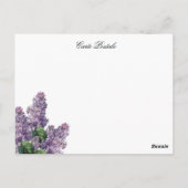 Lilas au printemps mit lilacs postkarte (Rückseite)