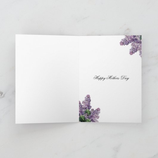 Lilas au printemps, mütter dat karte (Innenseite)