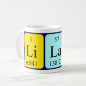 Lilas Periodenname Tasse (Vorderseite Links)