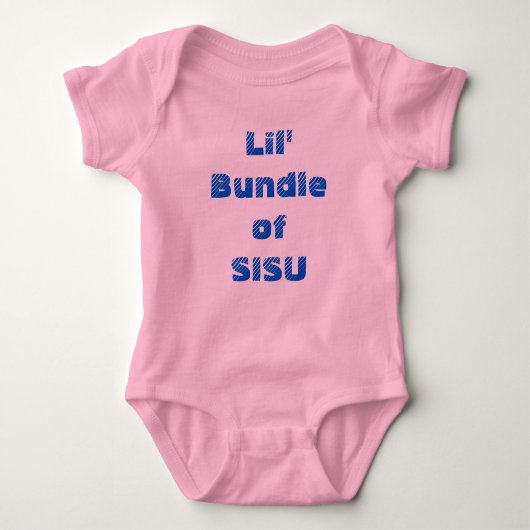 Lil'Bundle of SISU Baby One-Piece (Pink) Baby Strampler (Vorderseite)