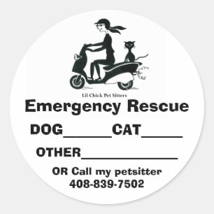 LILCHICK_LOGO 2, Emergency Rescue,.. - Individuell Runder Aufkleber