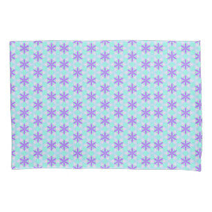 Lilette Blumen mit Aquamarine und rosa Petalen Kissenbezug