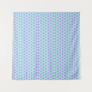 Lilette Blumen mit Aquamarine und rosa Petalen Wandteppich