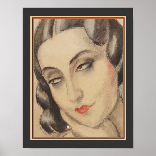 "Lili Elbe" Art Deco Poster (Vorne)