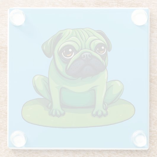 Lili Mops Glasuntersetzer (Rückseite)