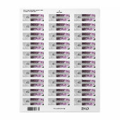 Liliac Blume Monogram Silver Wedding Label (Vorne)