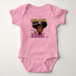 Lilibet Fashion - Melanin Princess Training Queen Baby Strampler