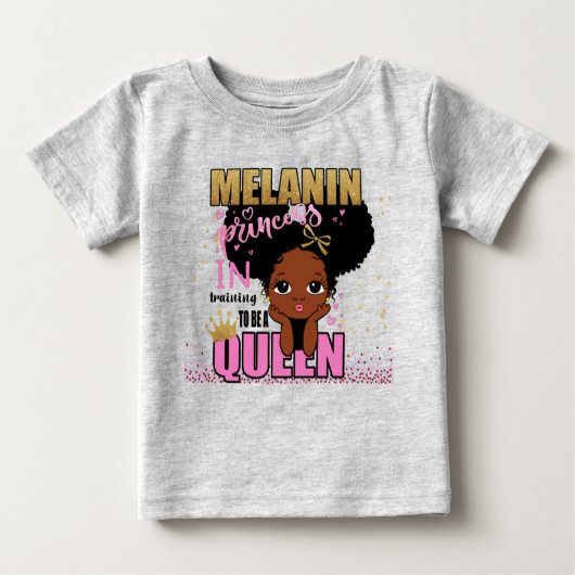 Lilibet Fashion - Melanin Princess Training Queen Baby T-shirt (Vorderseite)