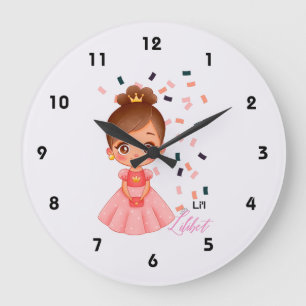 Lilibet genannte Pfirsichprinzessin Geschenke für  Große Wanduhr