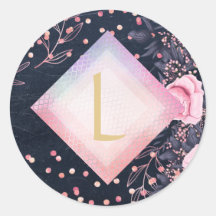 Lilibet Monogram Navy Rosegold Pink Princess Gesch