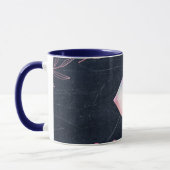 Lilibet Monogram Navy Rosegold Pink Princess Gesch Tasse (Links)
