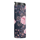 Lilibet Monogram Navy Rosegold Pink Princess Gesch Thermosbecher (Nach rechts gedreht)