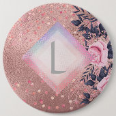 Lilibet Monogram Rosegold Floral fit for Princess Button (Vorderseite)