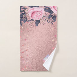 Lilibet Monogram Rosegold Floral fit for Princess Handtuch
