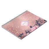 Lilibet Monogram Rosegold Floral fit for Princess Notizblock (Linke Seite)