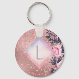 Lilibet Monogram Rosegold Floral fit for Princess Schlüsselanhänger