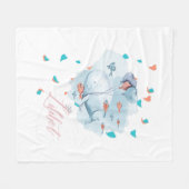 Lilibet nannte magische WALE-Geschenke für Mädchen Fleecedecke (Vorderseite (Horizontal))