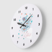 Lilibet nannte magische WALE-Geschenke für Mädchen Große Wanduhr (Winkel)