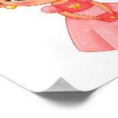 Lilibet nannte Peach Princess Geschenke für Mädche Poster (Ecke)