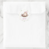 Lilibet Owl Baby Girl Shower Runder Aufkleber (Tasche)