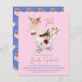 Lilibet Tea Party Dusche Einladung für Prinzessin (Vorne/Hinten)