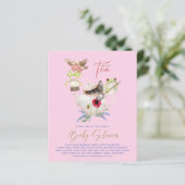 Lilibet Tea Party Dusche Einladung für Prinzessin (Stehend Vorderseite)