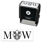 Lilie #11 Couple Wedding 2 Initial Monogram Permastempel (Beispiel)