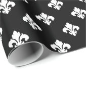 Lilie 1 Schwarzweiss Geschenkpapier (Rolleneckpunkt)